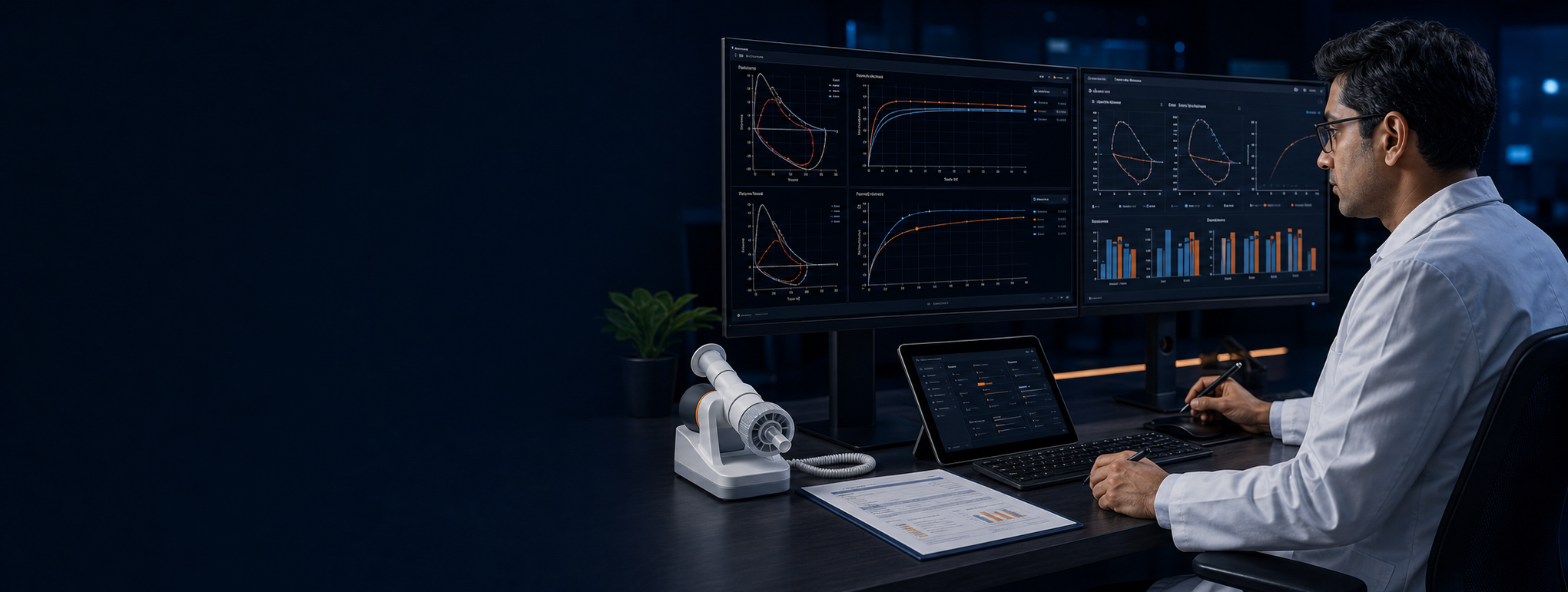 Specialist using AI-assisted tools for PFT Reporting